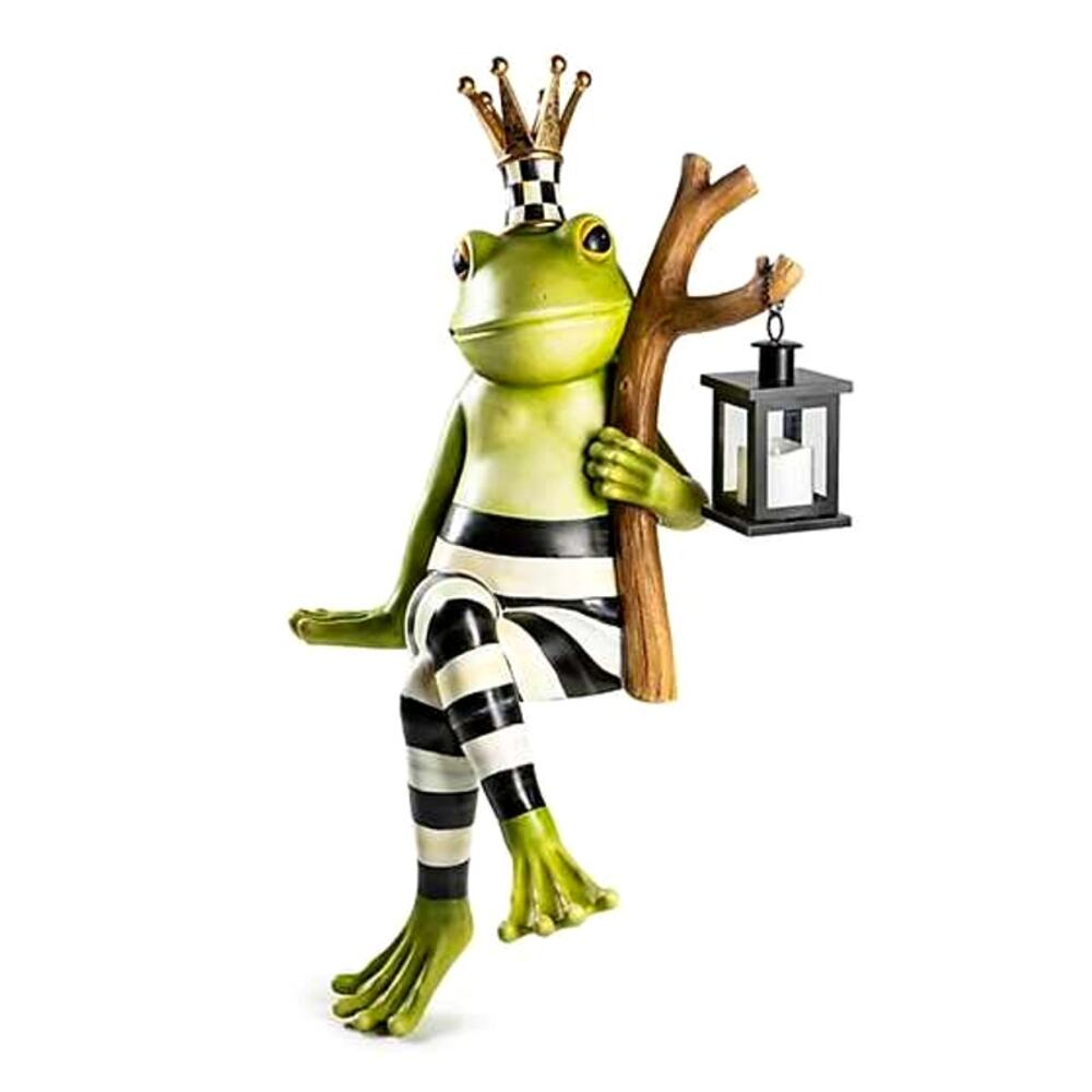 NEW Mackenzie-Childs Fergal the Frog with Lantern Figurine Indoor/Outdoor 29" H